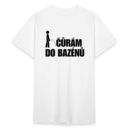 Čůrám Do Bazénů Tričko - white